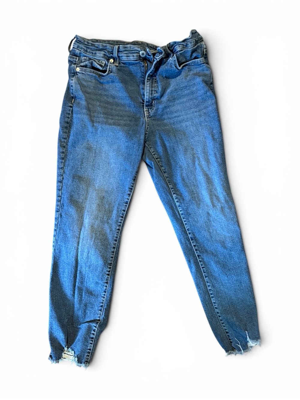 Time and Tru Women's Blue High-Rise Cropped Slim Jeans